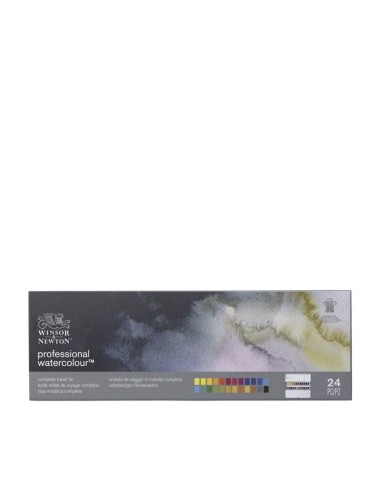 Caja Acuarelas W&N  Metal 1/2 Godet 24 Unidades