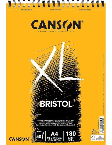 Bloc Canson XL Bristol A4 50 H 180 gr