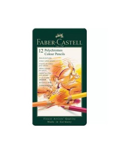 Caja Lápices Faber-Castell Metal Polychromos 12 Unidades