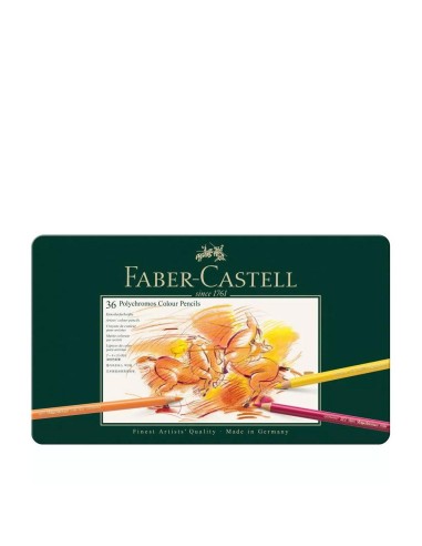 Caja Lápices Faber-Castell Metal Polychromos 36 Unidades