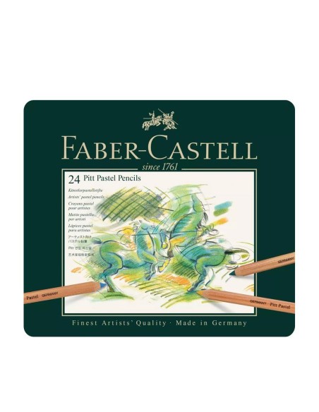Caja Lápices Faber-Castell Metal Pastel 24 Unidades