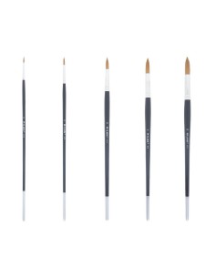 Pincel Milán Premium Redondo Sintético Mango Largo 612