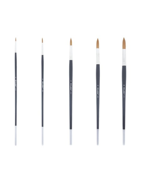 Pincel Milán Premium Redondo Sintético Mango Largo 612