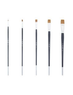 Pincel Milán Premium Plano Sintético Mango Largo 622 