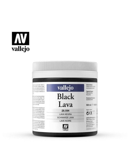 Pasta Vallejo Lava Negra 500 ml
