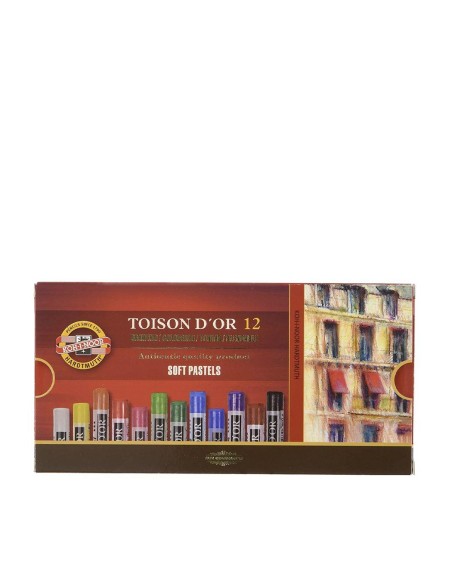 Caja Pasteles Koh-I-Noor Ceras Colores 12 Unidades