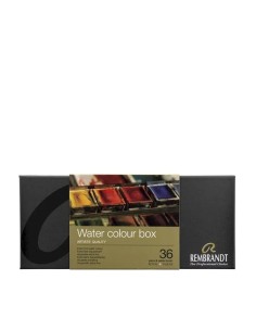 Caja Acuarelas Rembrandt Metal 1/2 Godet 36 Unidades