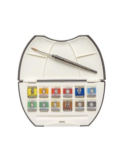 Caja Acuarelas Rembrandt Metal Redondo 1/2 Godet 12 Unidades