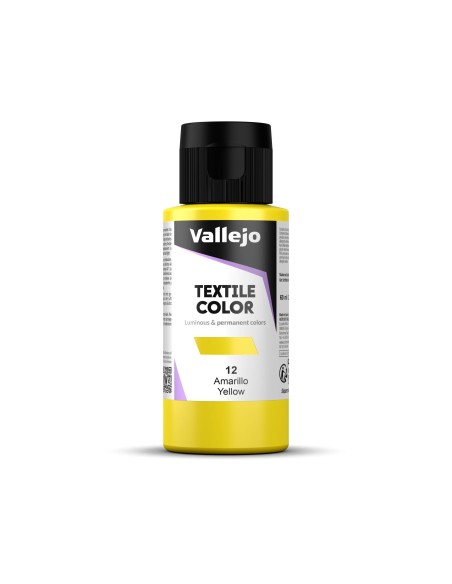 Pintura Textil Vallejo 60 ml Amarillo Nº12