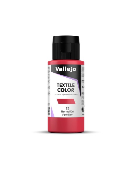 Pintura Textil Vallejo 60 ml Bermellón Nº23
