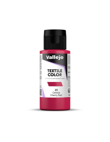 Pintura Textil Vallejo 60 ml Cereza Nº25