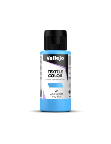 Pintura Textil Vallejo 60 ml Azul Celeste Nº45