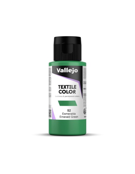 Pintura Textil Vallejo 60 ml Esmeralda Nº52