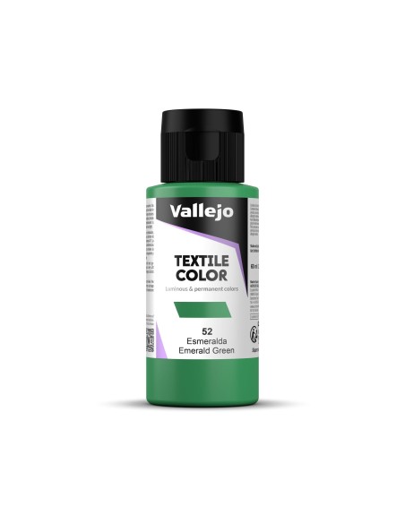 Pintura Textil Vallejo 60 ml Esmeralda Nº52