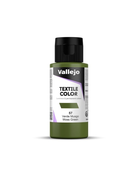 Pintura Textil Vallejo 60 ml Verde Musgo Nº57