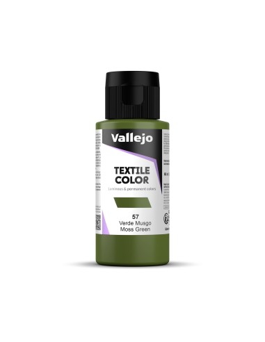Pintura Textil Vallejo 60 ml Verde Musgo Nº57