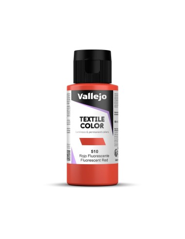 Pintura Textil Vallejo 60 ml Fluorescente Rojo...