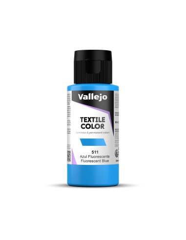 Pintura Textil Vallejo 60 ml Fluorescente Azul Nº511