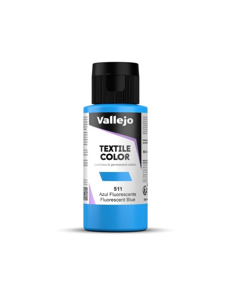 Pintura Textil Vallejo 60 ml Fluorescente Azul Nº511