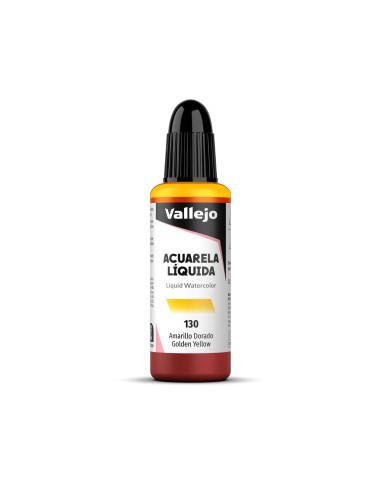 Acuarela Líquida Vallejo 32 ml Amarillo Dorado Nº130