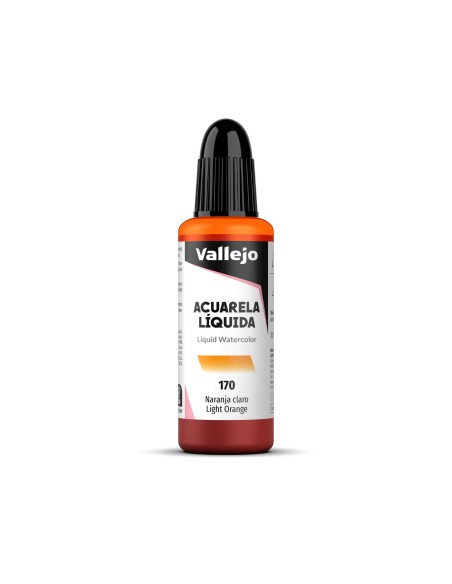 Acuarela Líquida Vallejo 32 ml Naranja Claro Nº170