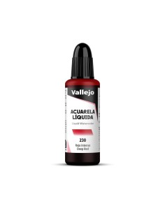 Acuarela Líquida Vallejo 32 ml Rojo Intenso Nº230