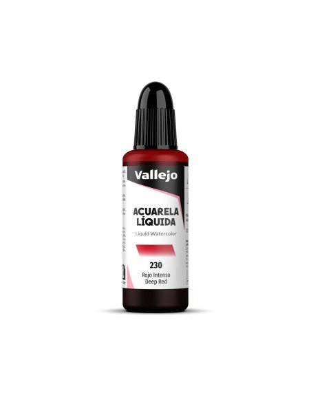 Acuarela Líquida Vallejo 32 ml Rojo Intenso Nº230