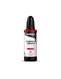 Acuarela Líquida Vallejo 32 ml Rojo Carmesí Nº250