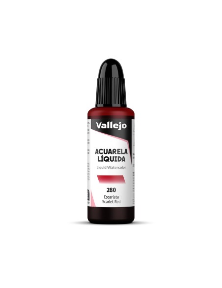 Acuarela Líquida Vallejo 32 ml Escarlata Nº280