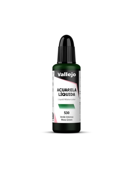 Acuarela Líquida Vallejo 32 ml Verde Intenso Nº530