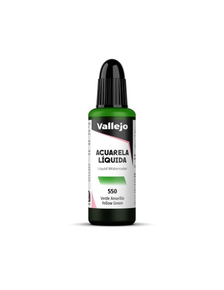 Acuarela Líquida Vallejo 32 ml Verde Amarillo Nº550