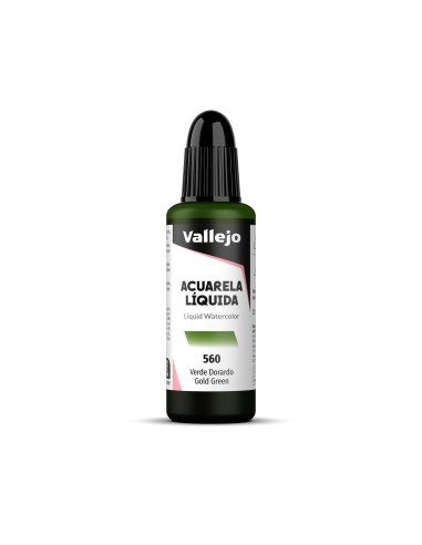 Acuarela Líquida Vallejo 32 ml Verde Dorado Nº560