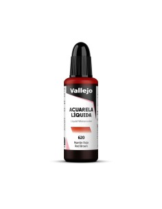 Acuarela Líquida Vallejo 32 ml Marrón Rojo Nº620