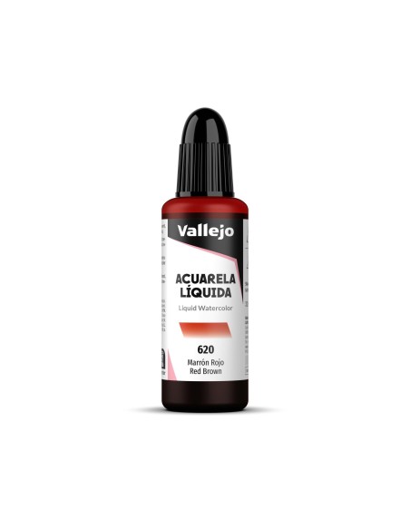 Acuarela Líquida Vallejo 32 ml Marrón Rojo Nº620