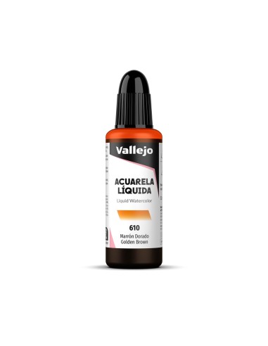 Acuarela Líquida Vallejo 32 ml Marrón Dorado Nº610