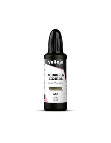 Acuarela Líquida Vallejo 32 ml Sepia Nº660