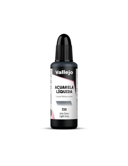 Acuarela Líquida Vallejo 32 ml Gris Claro Nº720