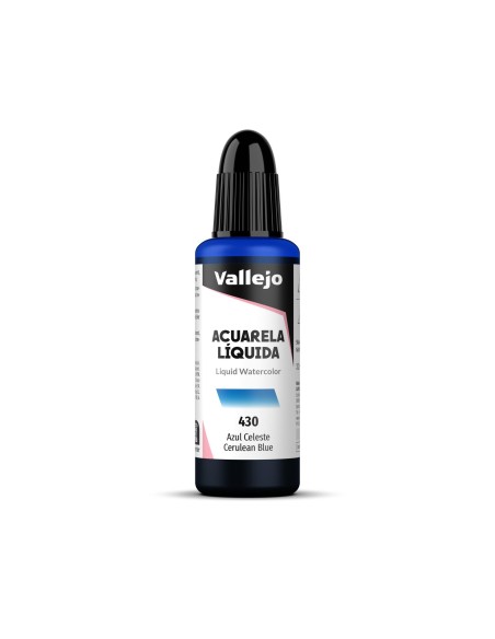 Acuarela Líquida Vallejo 32 ml Azul Celeste Nº430