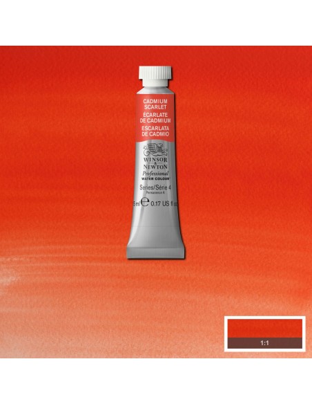 Acuarela W&N Professional Tubo Escarlata de Cadmio