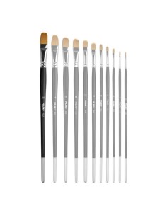 Pincel Milán Premium Sintético Lengua de Gato Mango Largo...