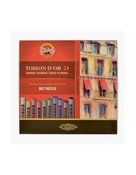 Caja Ceras Koh-I-Noor Redondos Pastel 24 Unidades