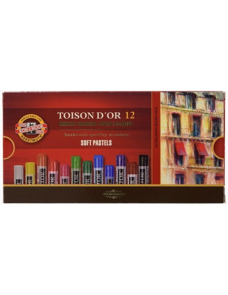 Caja Ceras Koh-I-Noor Redondos Pastel 12 Unidades