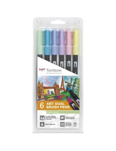 Caja Rotuladores Tombow Doble Punta  Pastel 6 Unidades