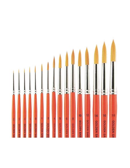 Pincel Golden Sable Redondo Sintético 1500R 