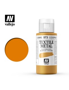 Pintura Textil Vallejo 60 ml Metálico Cobre Nº573