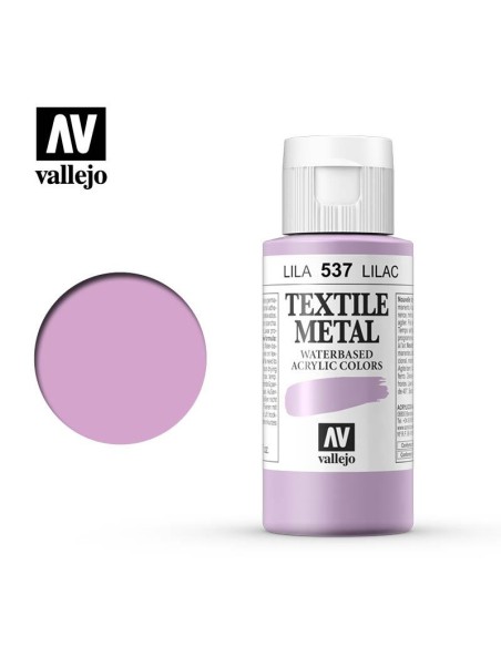 Pintura Textil Vallejo 60 ml Metálico Lila Nº537