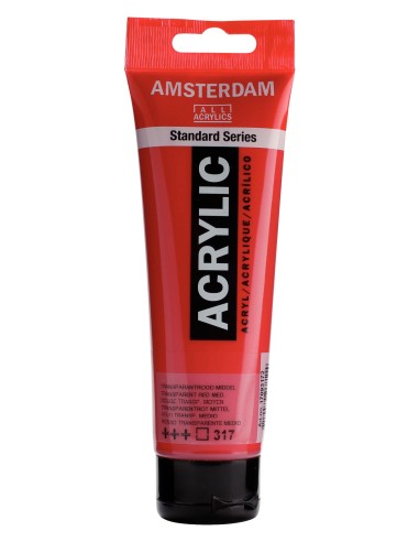 Acrílico Amsterdam Rojo Transparente Medio Nº317