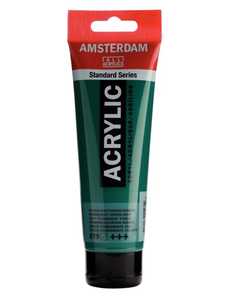 Acrílico Amsterdam Verde Permanente Oscuro Nº619