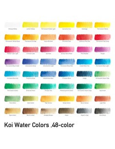 Caja Acuarelas Sakura Koi Colores 1/2 Godet 48 Unidades