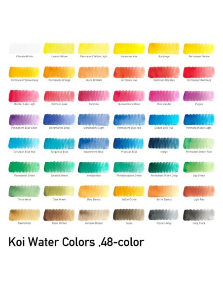 Caja Acuarelas Sakura Koi Colores 1/2 Godet 48 Unidades